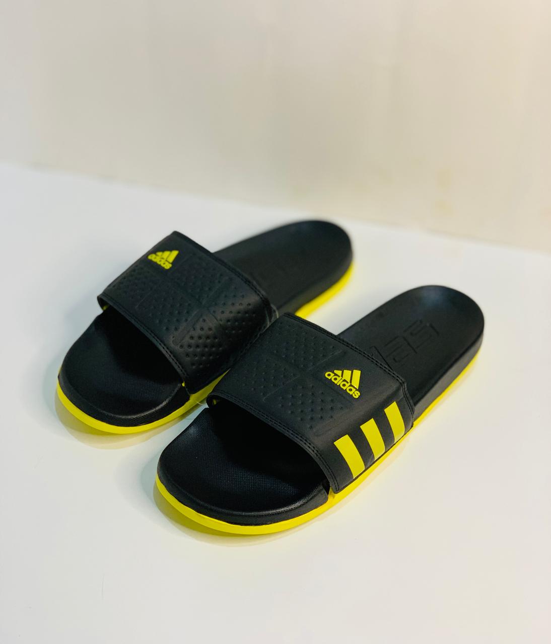 Adid - Slides - D4 - Black Yellow