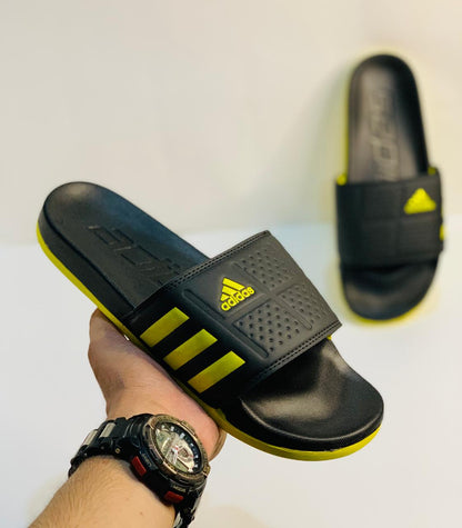 Adid - Slides - D4 - Black Yellow