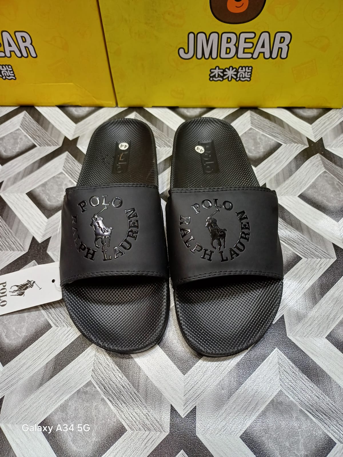 POLO - Slides - All Black