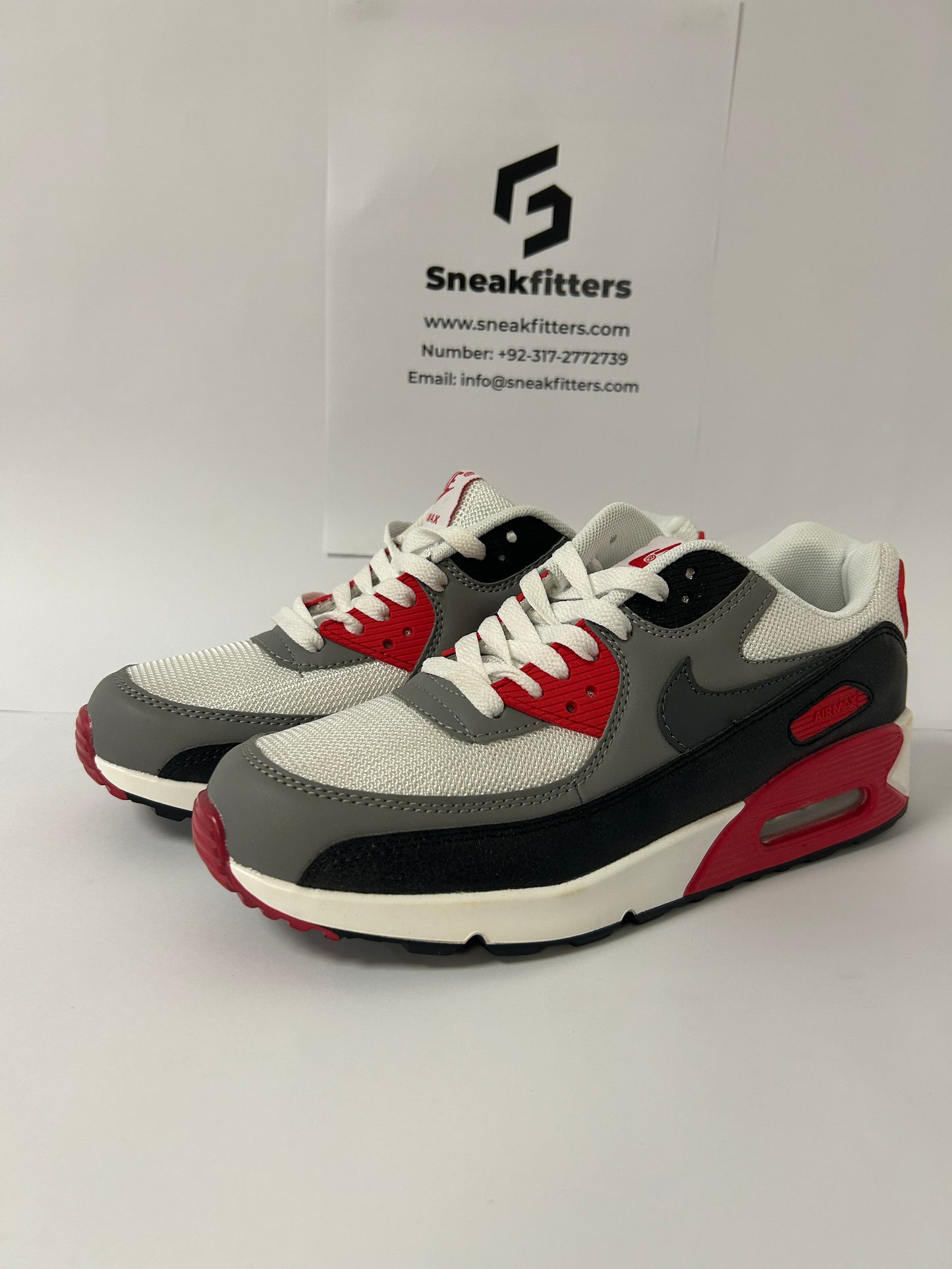 NKE Air Max 90 - White Red (Sale)