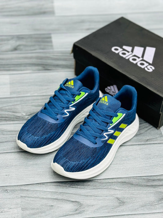 Adid - Aerobounce Running Shoes - Blue Green