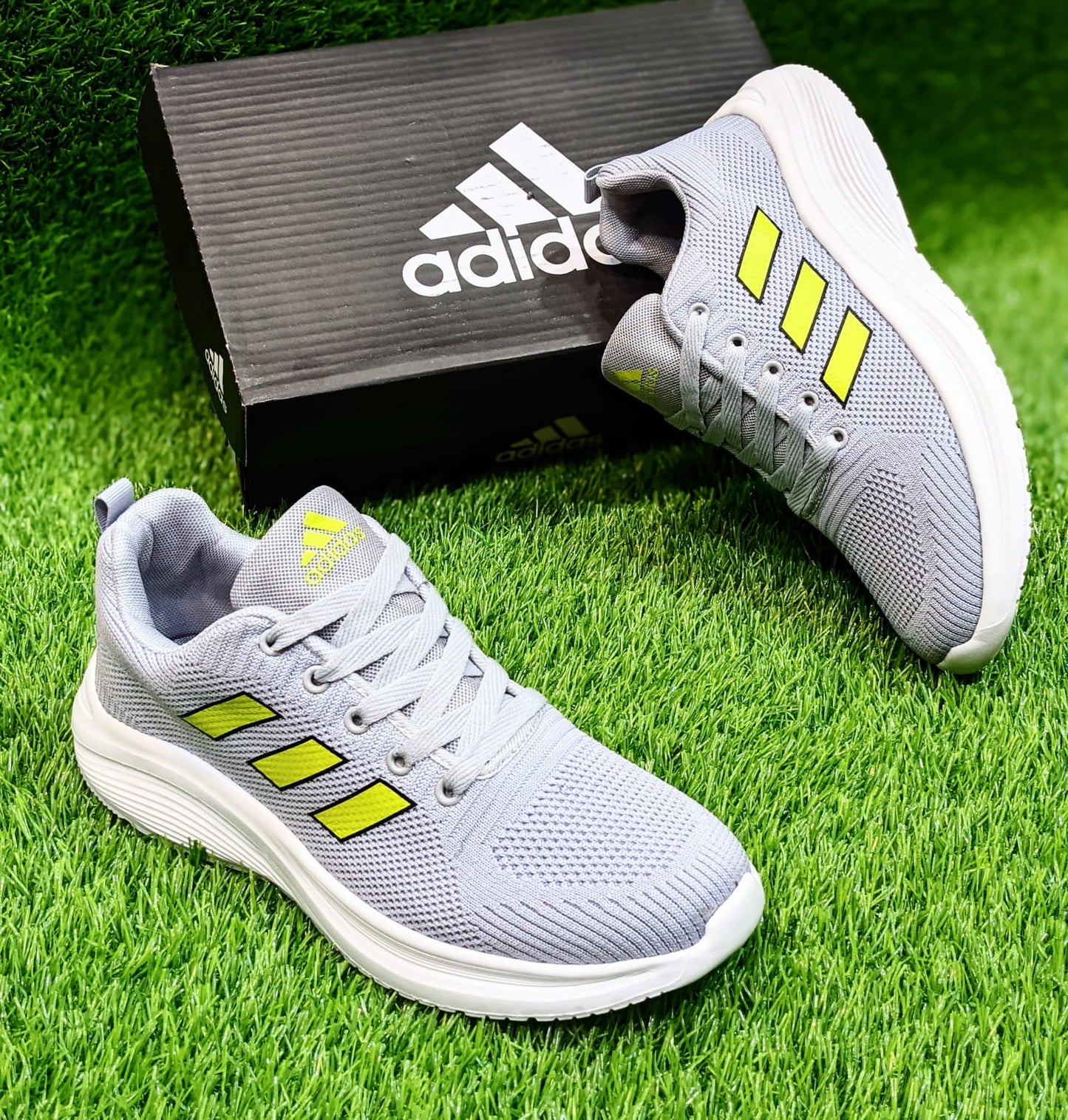 Adid -Ultrabounce Running Shoes -  Grey Yellow