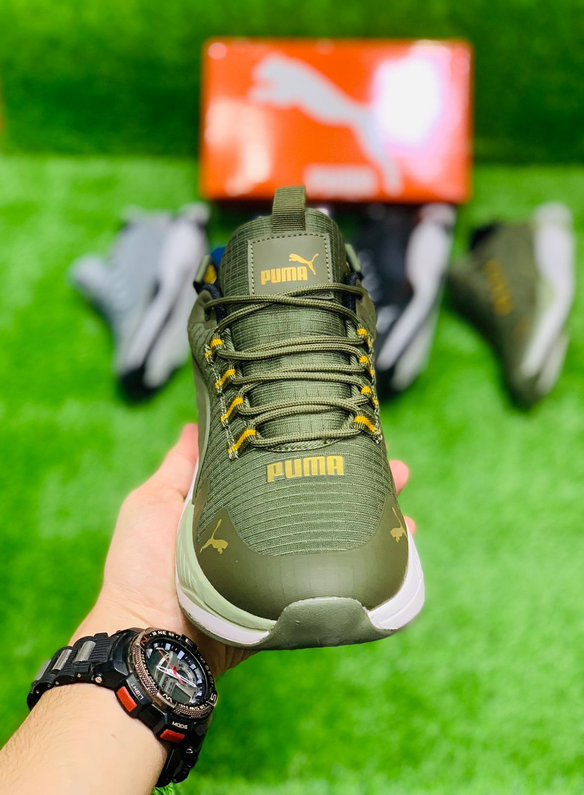 Puma - Anzarun Cage Sneaker - Olive Green