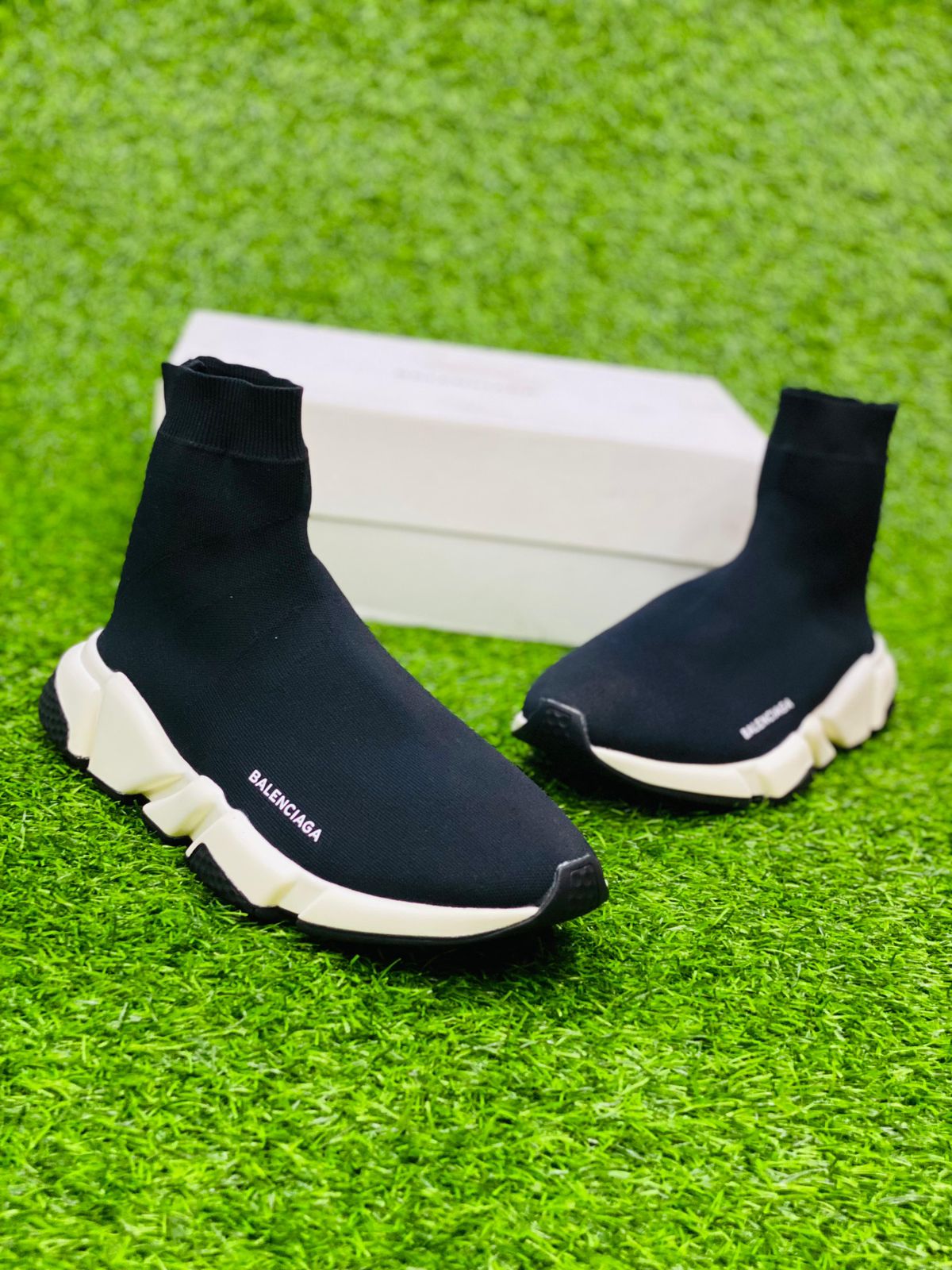 Balenciaga - Knit Speed Trainer Sneakers - Black