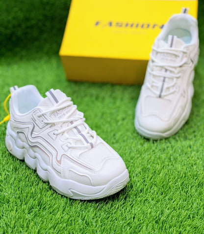 Fashion - Hot Spring Sports Shoes - Vanilla White