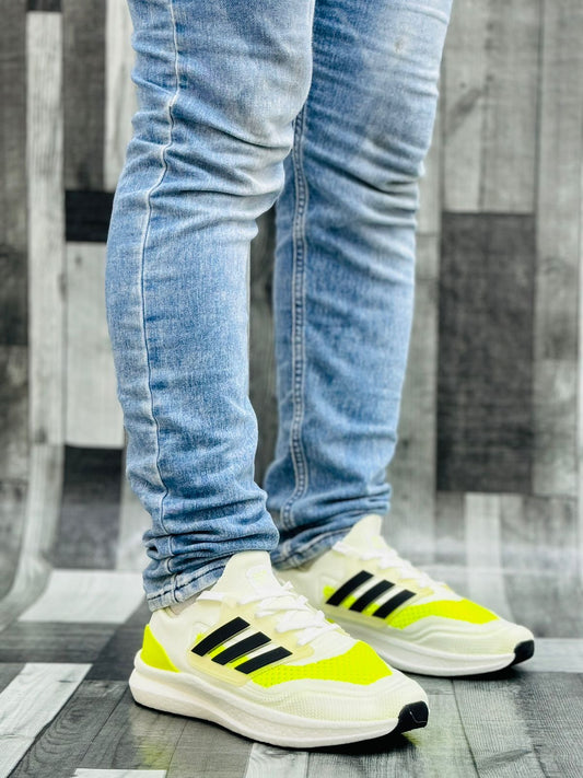 Fashion - Running Breathable - White Solar Yellow