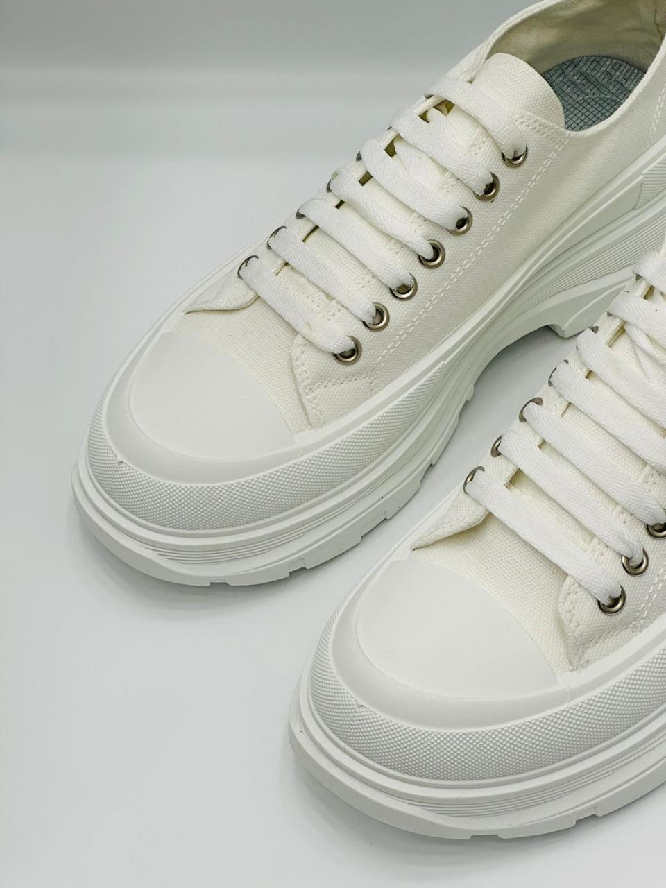 Fashion - Tread Slick Sneakers - White