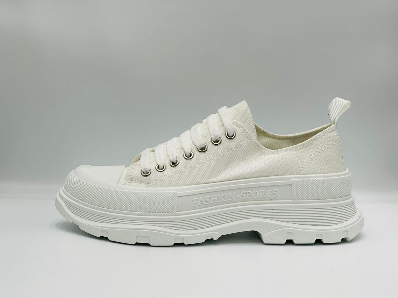 Fashion - Tread Slick Sneakers - White