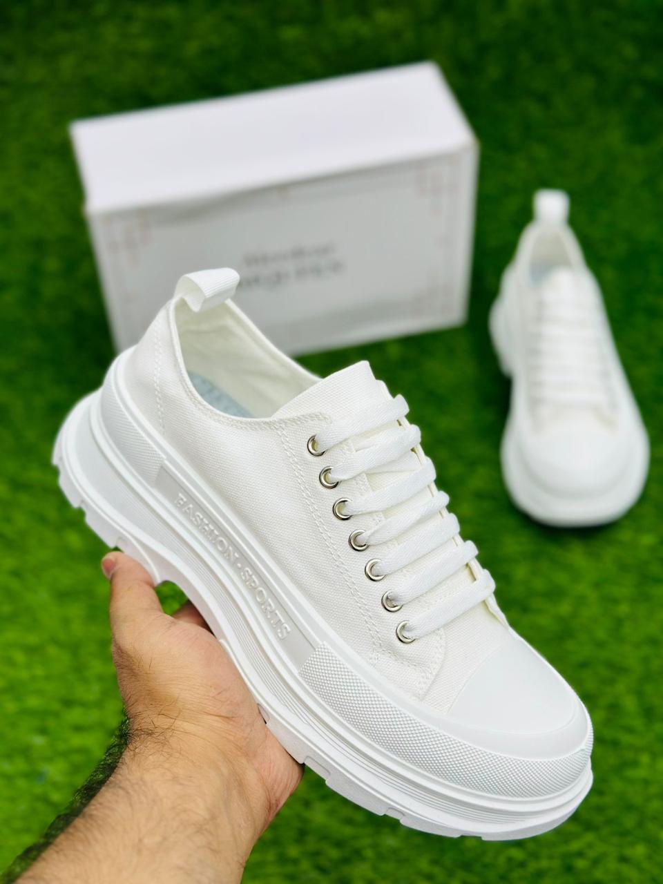 Fashion - Tread Slick Sneakers - White