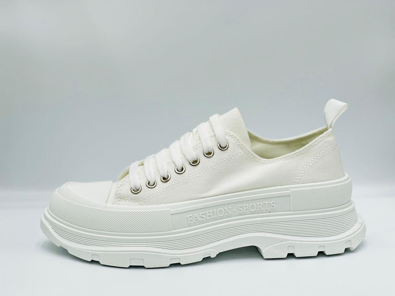 Fashion - Tread Slick Sneakers - White