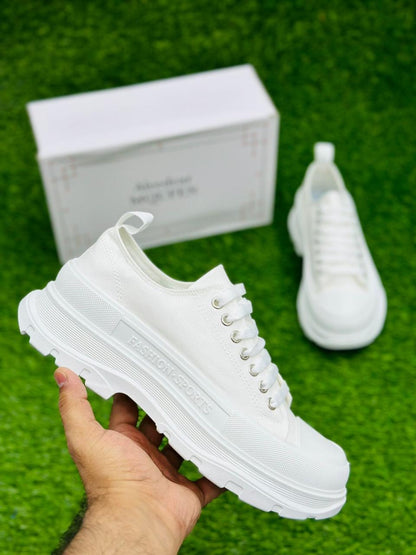 Fashion - Tread Slick Sneakers - White