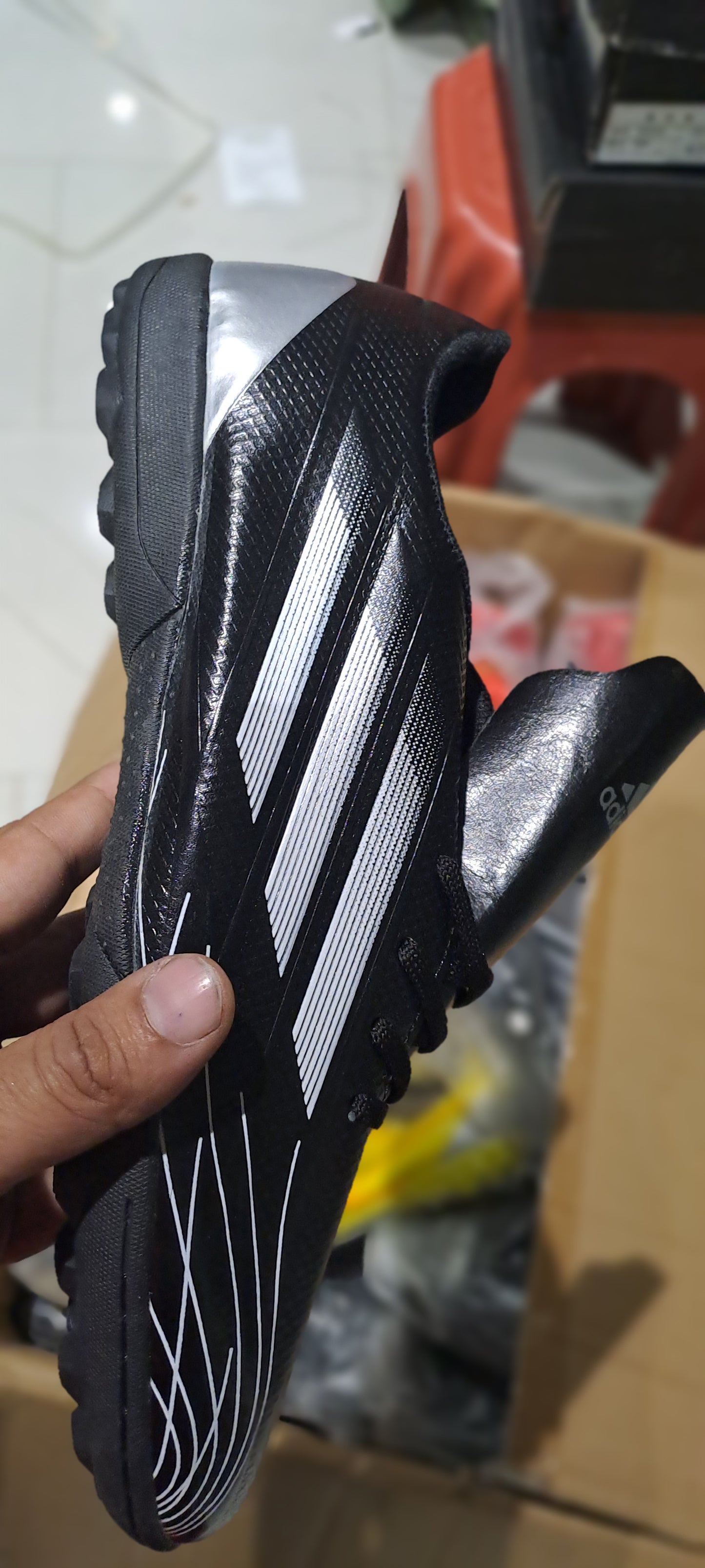 Adid - Football Boots - Black Silver