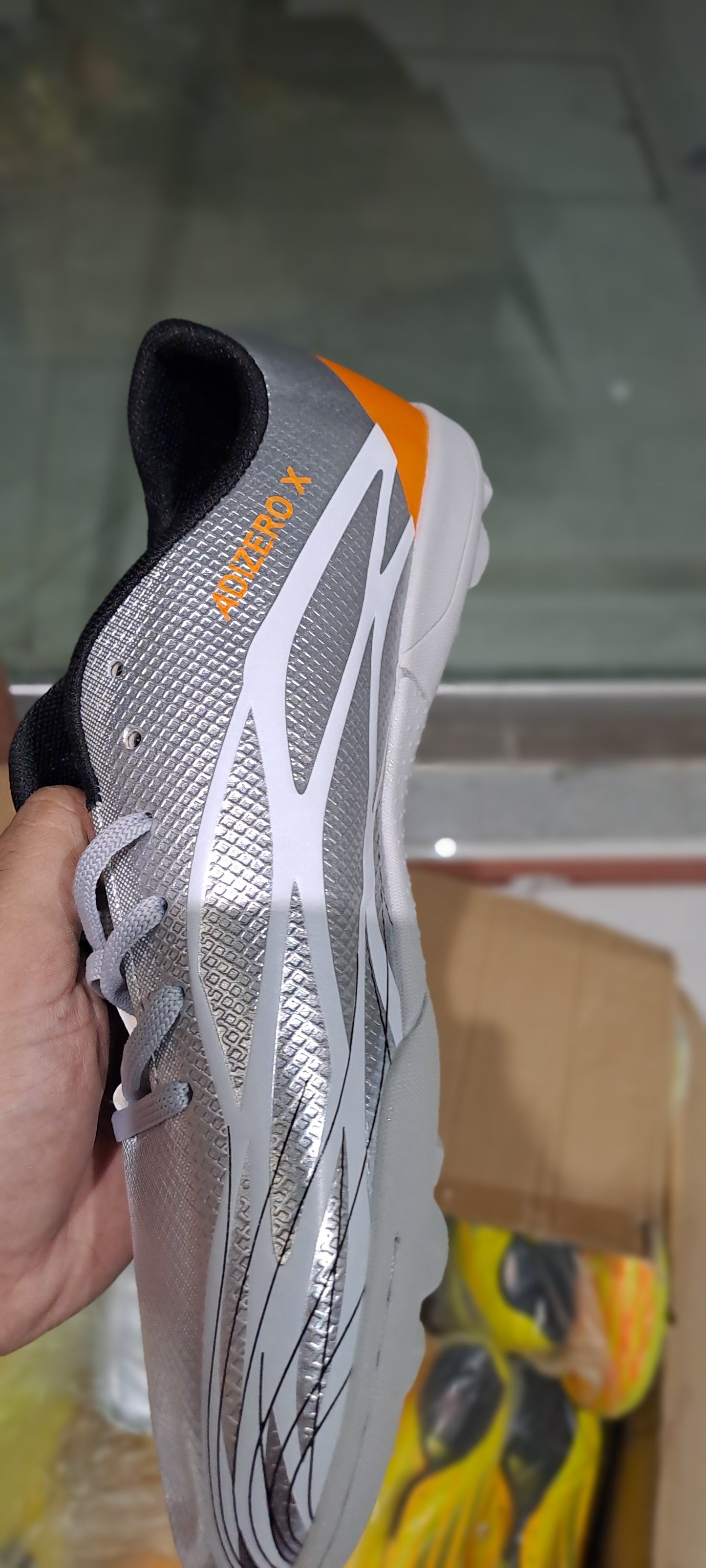 Adid - Football Boots - Silver Orange