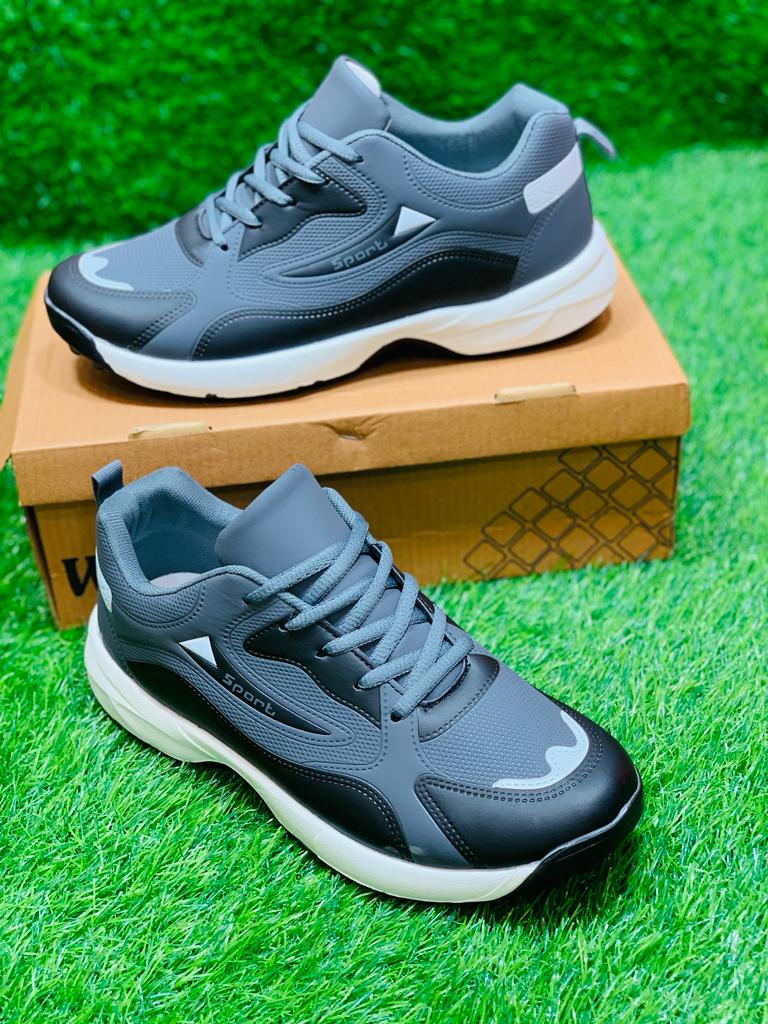 Miles - Premium Sport Shoes - Grey Black