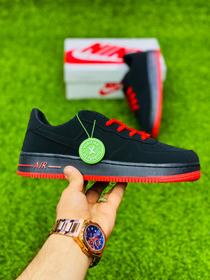 NKE Airforce1 - Velvet - Black Red