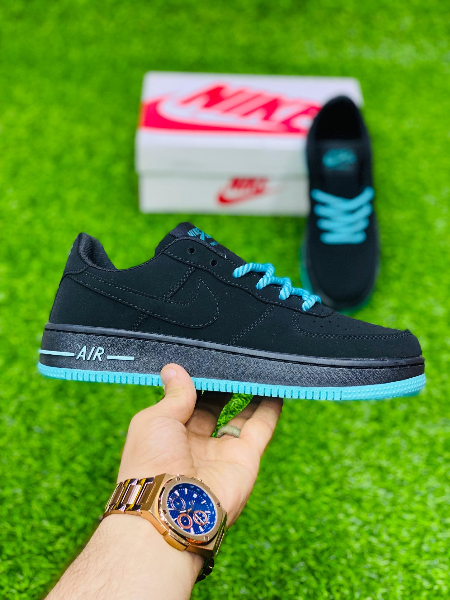 NKE  Airforce1 - Velvet - Blue Bitz