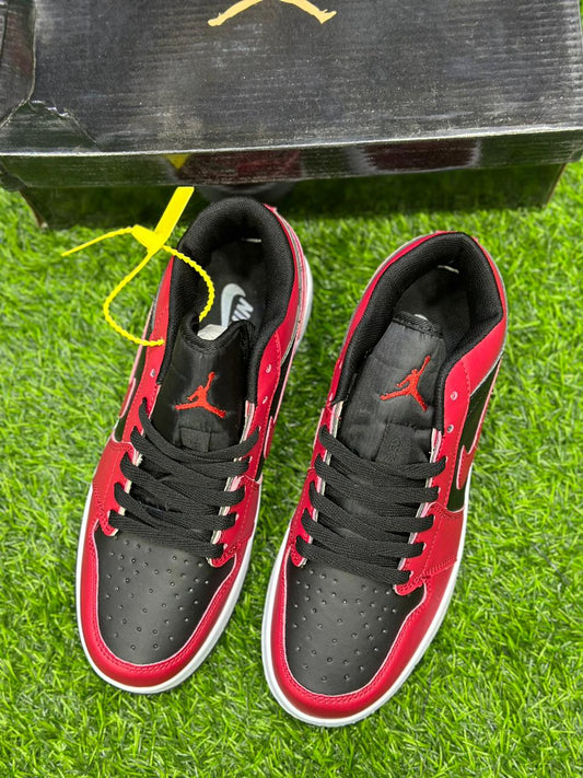 AR JDN 1 Low - Full Red with Black 2.0
