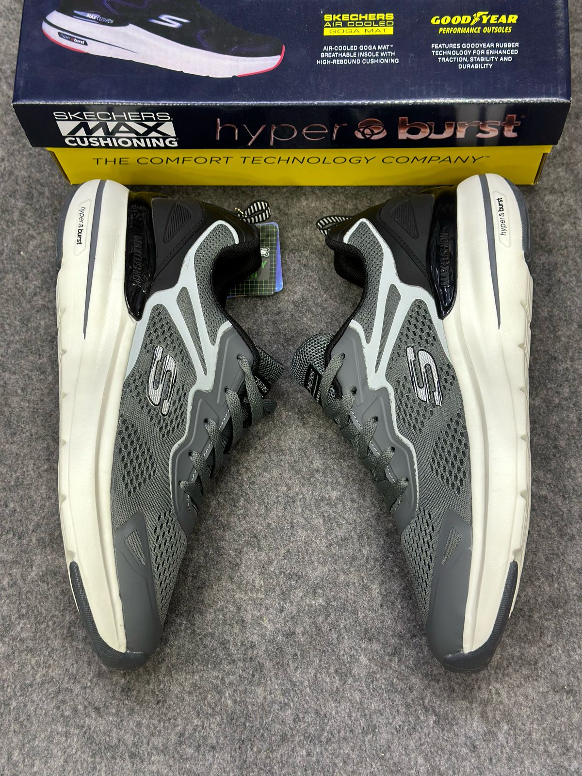 Skechers - Hyper Burst Bunder- Grey White