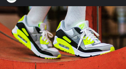 NKE Air Max 90 - White Green (Sale)