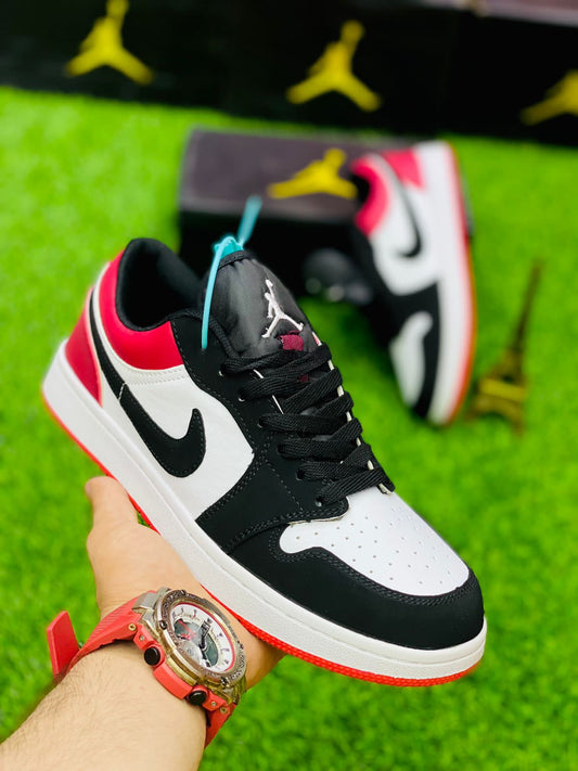 AR JDN 1 Low - Red with Black White