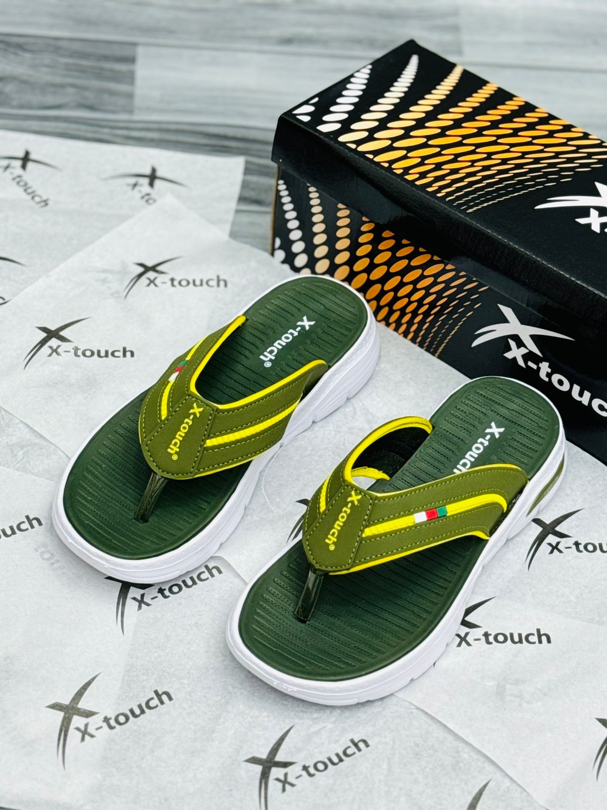 X Touch Slippers - GRW - Army Green