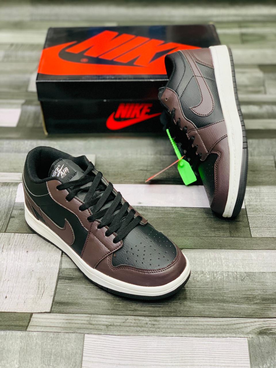 NKE Airforce 1 - Black With Brown