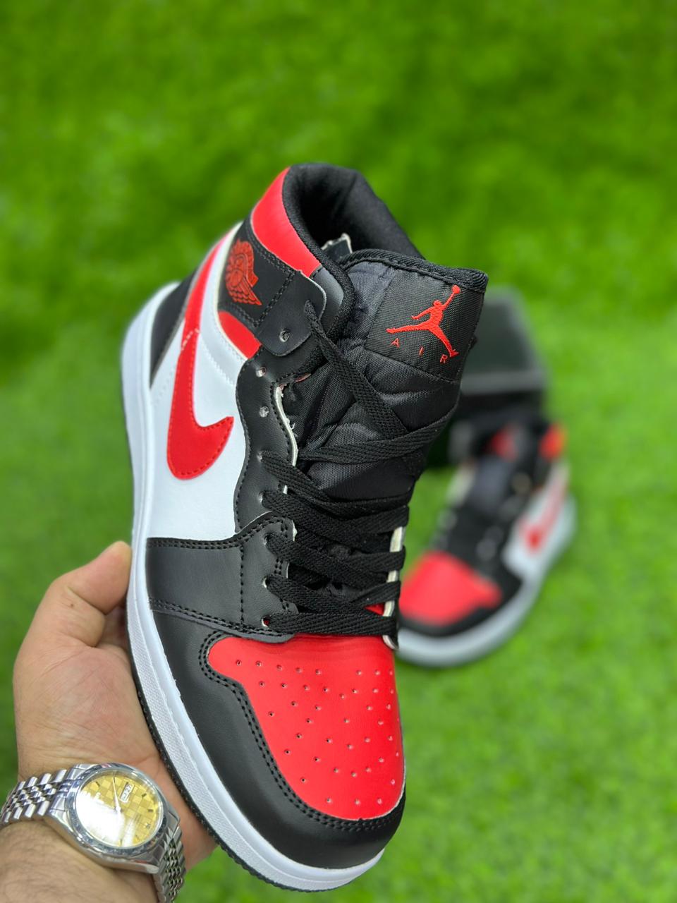 AR JDN 1 - High - Black With Red White