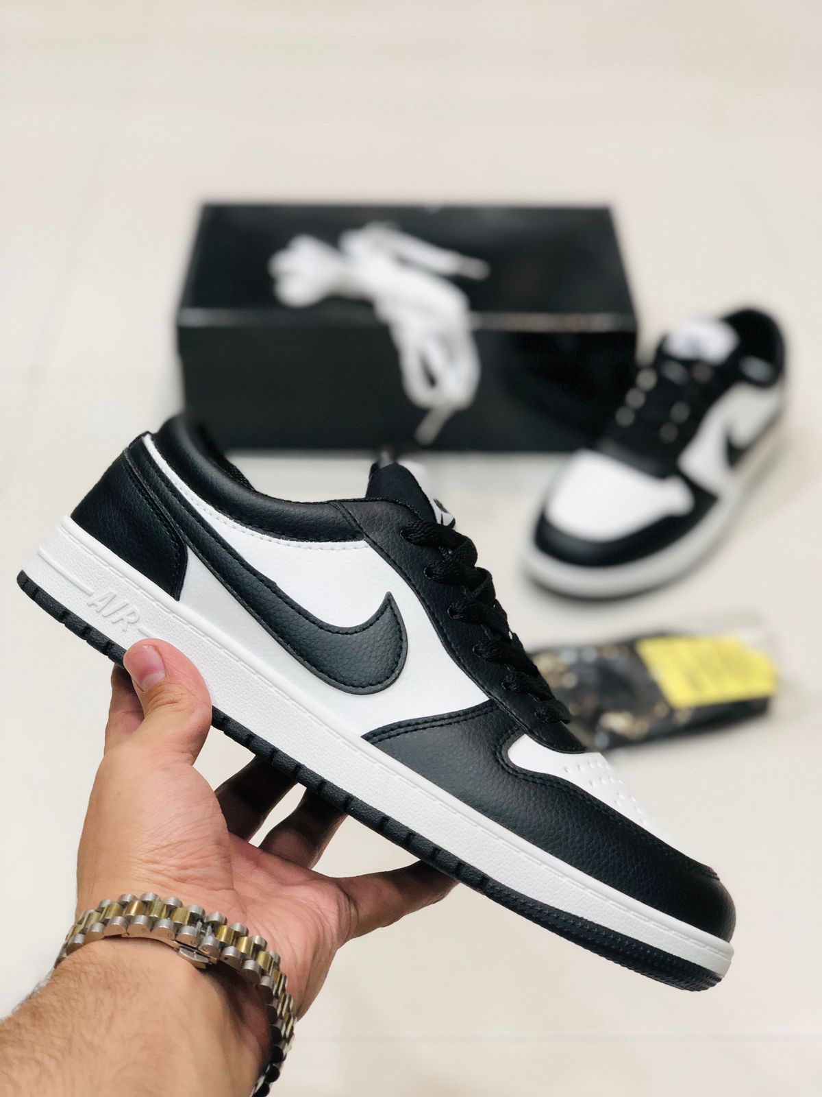 AR JDN 1 Low - White with Black