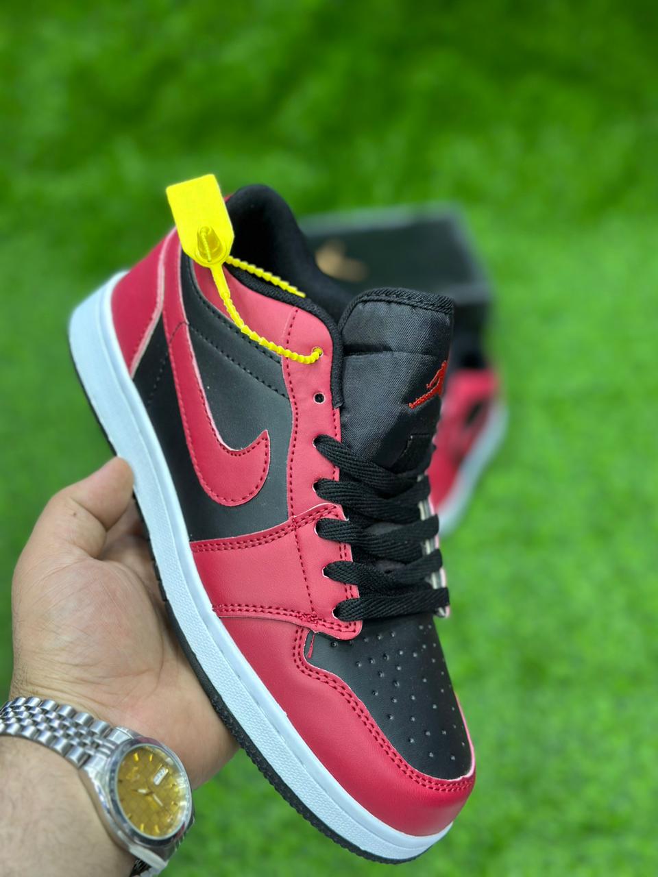 AR JDN 1 Low - Full Red with Black 2.0