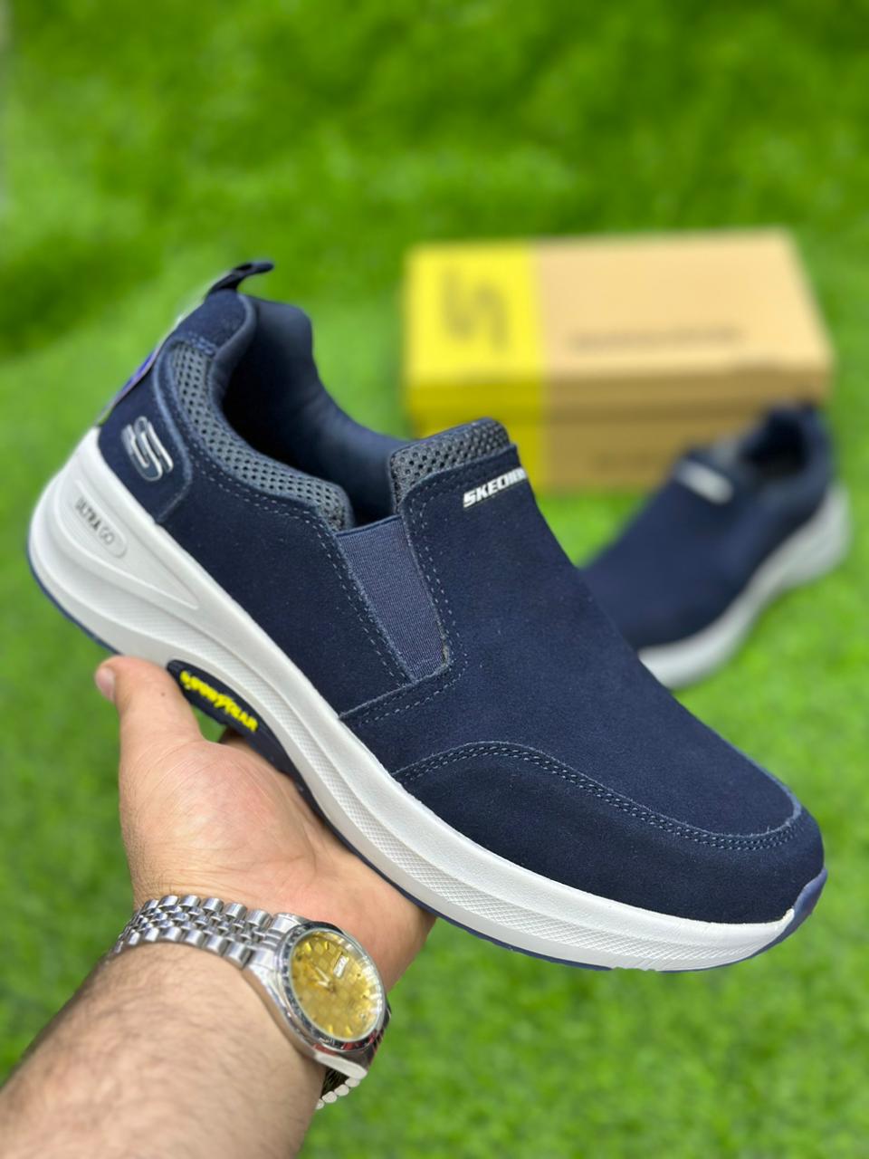 Skecher - Ultra Go Goodyear With Leather - Navy