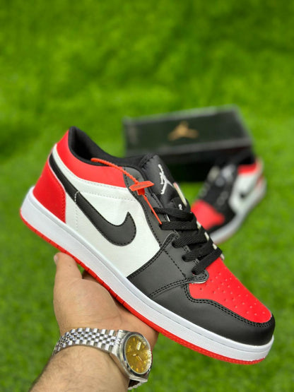 AR JDN 1 Low - Red with Black White 2.0