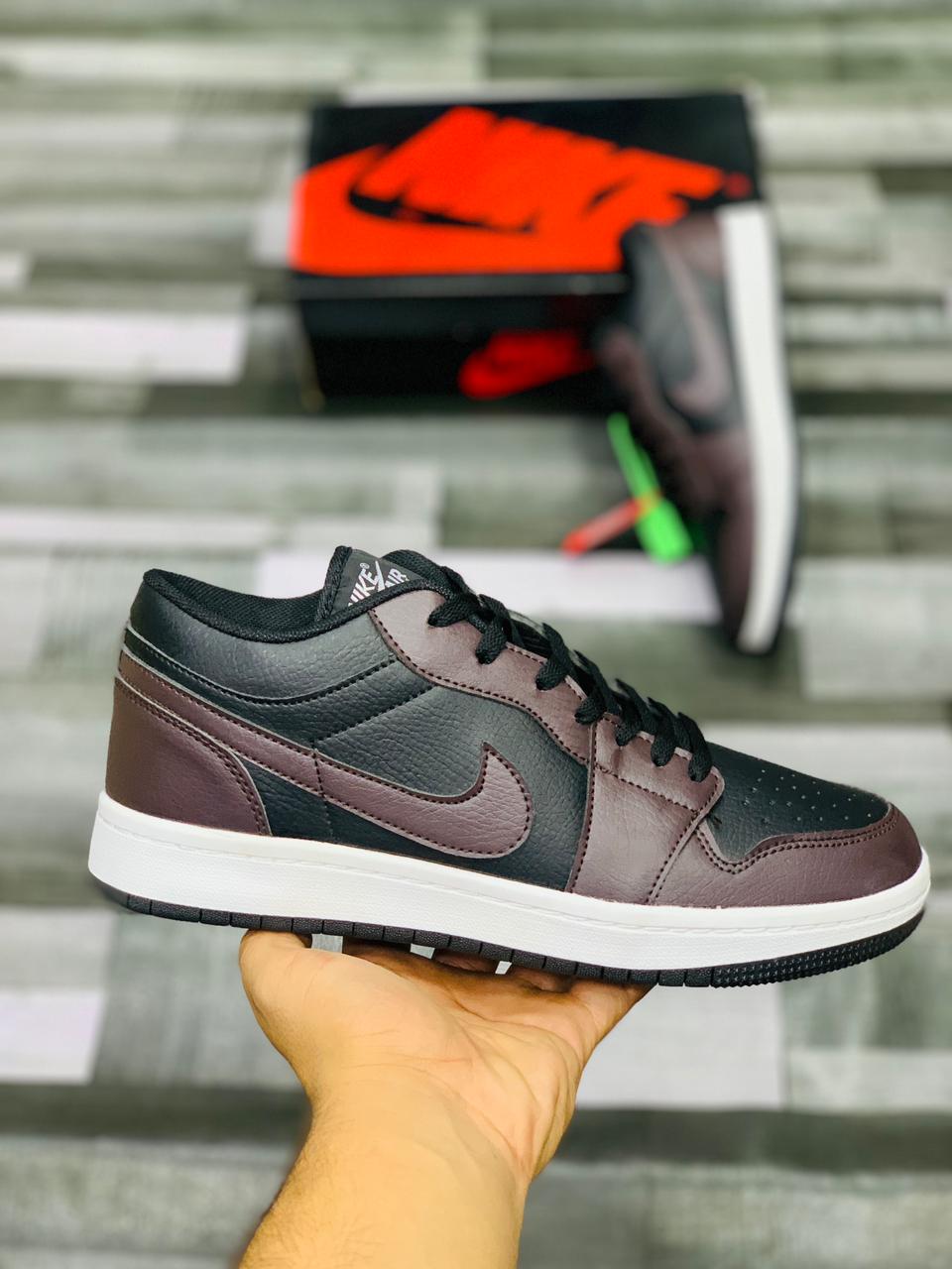 NKE Airforce 1 - Black With Brown