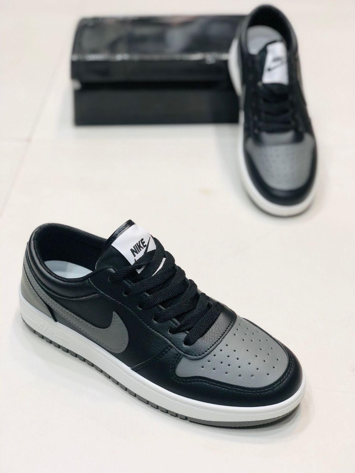 AR JDN 1 Low - Dark Grey with Black