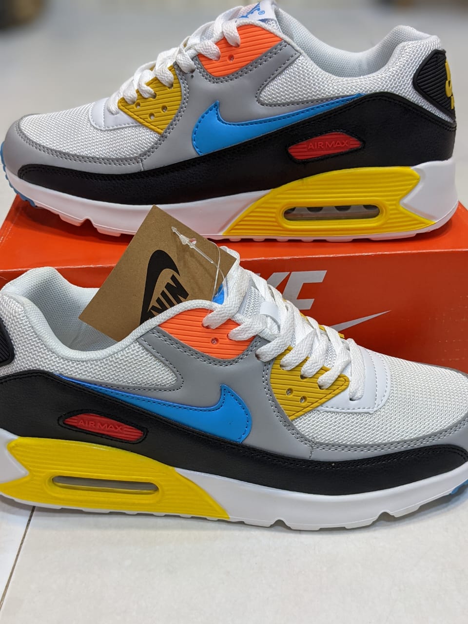 NKE Air Max 90 - White Yellow (Sale)