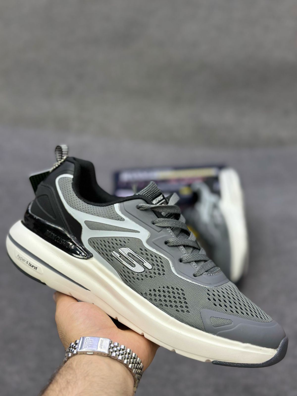 Skechers - Hyper Burst Bunder- Grey White