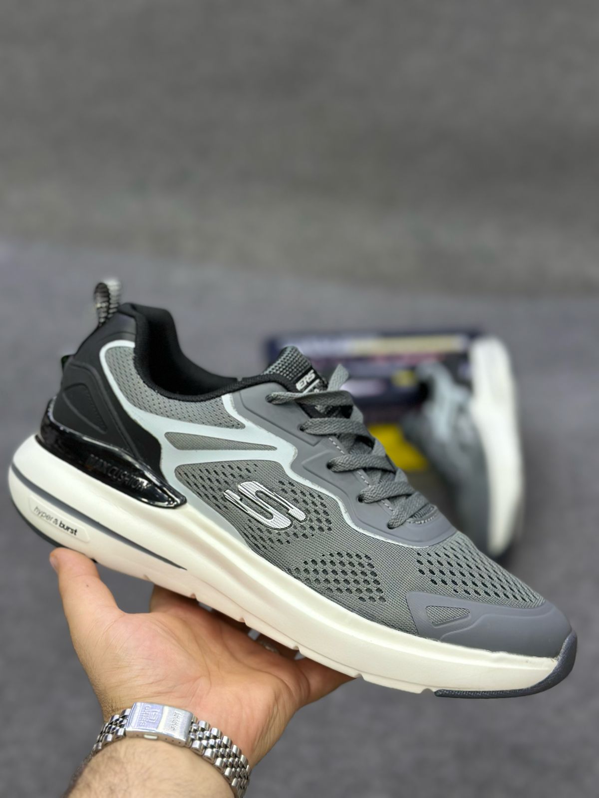 Skechers - Hyper Burst Bunder- Grey White