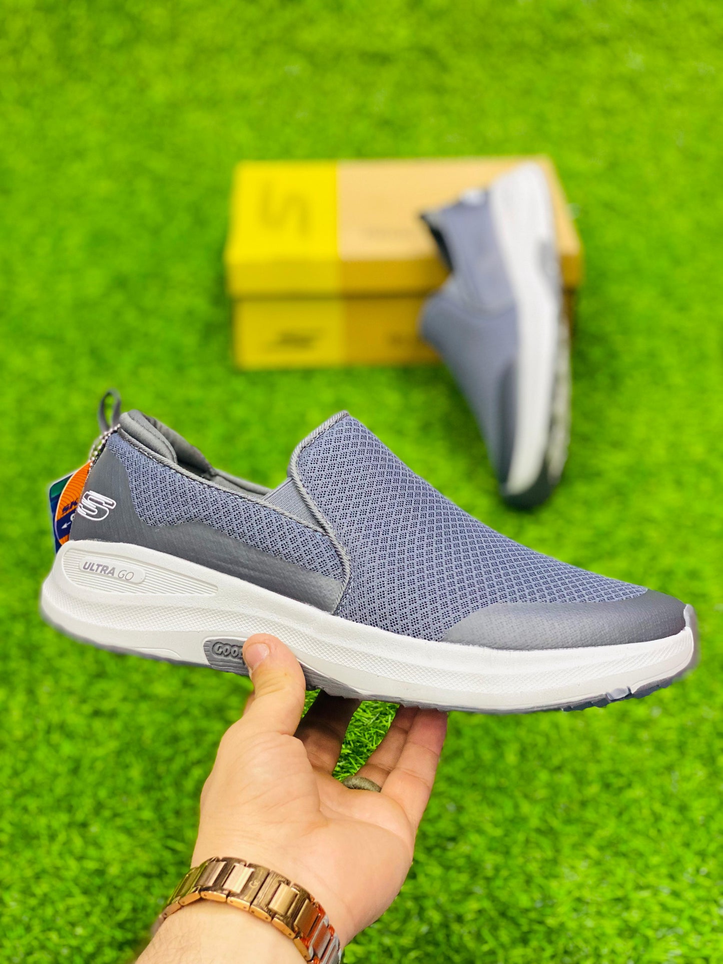 Skechers - Ultra Go-Goodyear  - Grey White 2.0