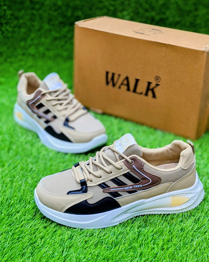 Walk - Air Cushion Sneakers - Khaki White