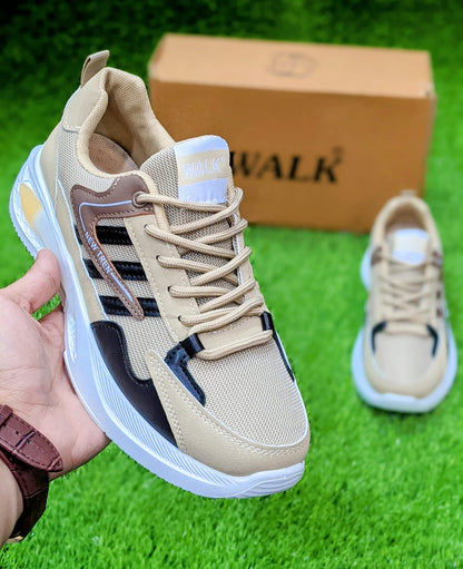 Walk - Air Cushion Sneakers - Khaki White