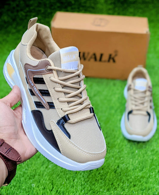 Walk - Air Cushion Sneakers - Khaki White