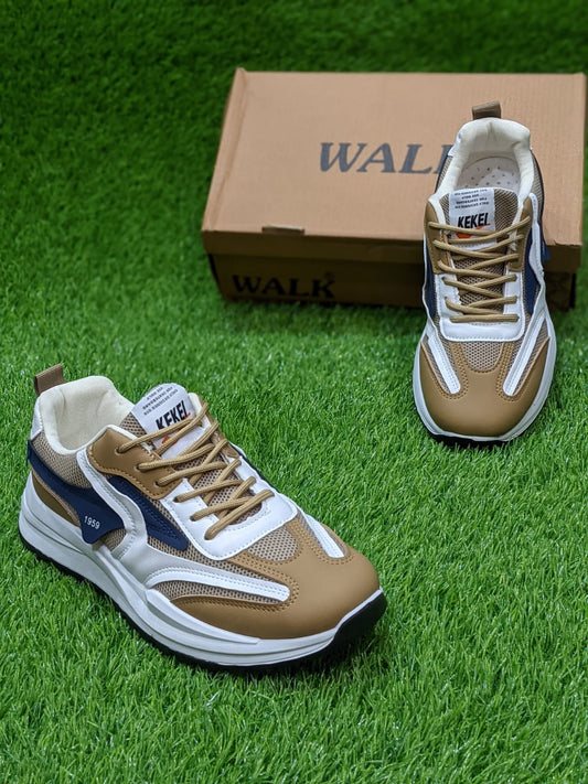 Walk - Cures Fused Sneakers - Khaki White