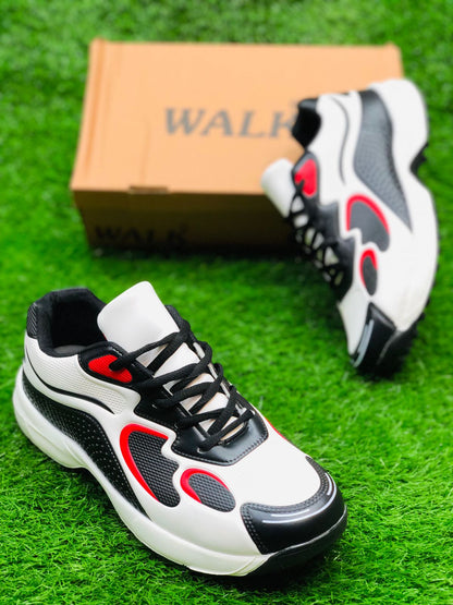 Walk  - Elevator Sneaker - Red Grey Black