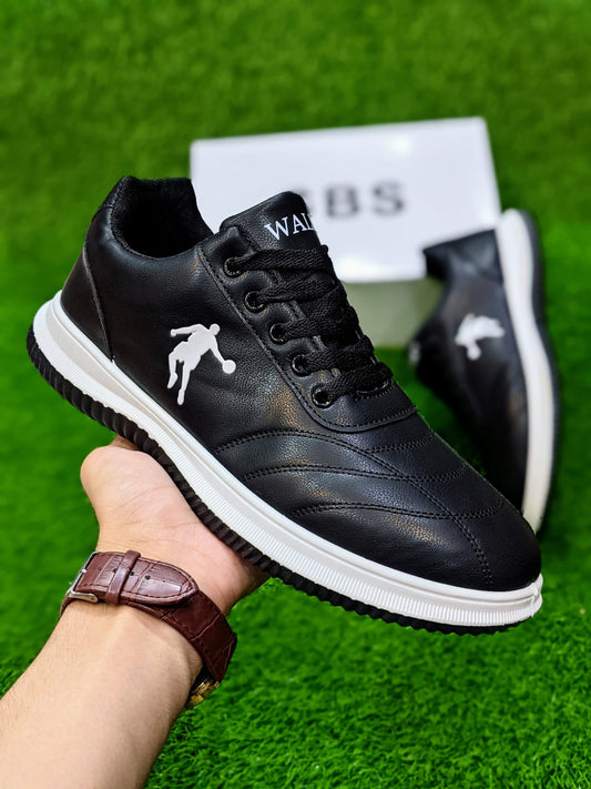 Walk - Graphic Lace-up Front Sneakers - Black White