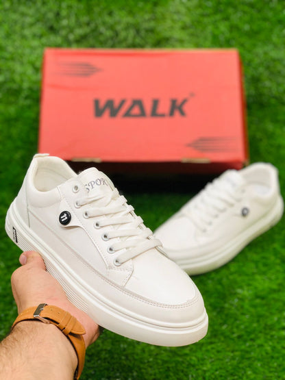 Walk - Minimalist Lace Up - White