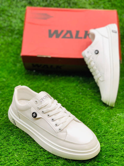 Walk - Minimalist Lace Up - White