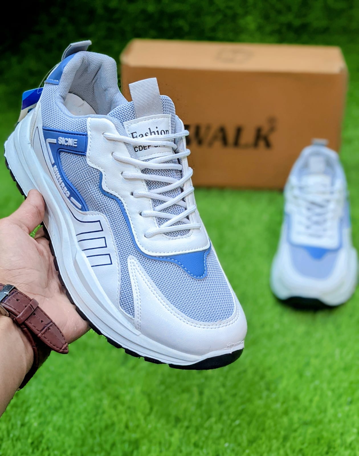 Walk - Premium Sports Shoes - White Blue