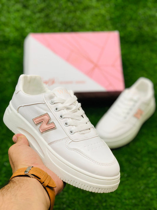 Walk - Solid Regular Casual Shoes - White Pink