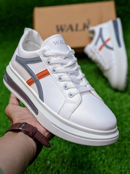 Walk - Supercup Leather Shoes - White Grey