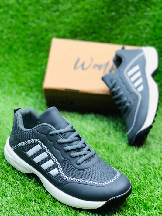 Walker - Rexine Sports Shoe - Dark Grey